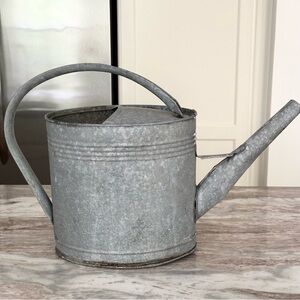 Vintage Galvanized Metal Watering Can- Spring Planter, Harvest Decor, Farmhouse